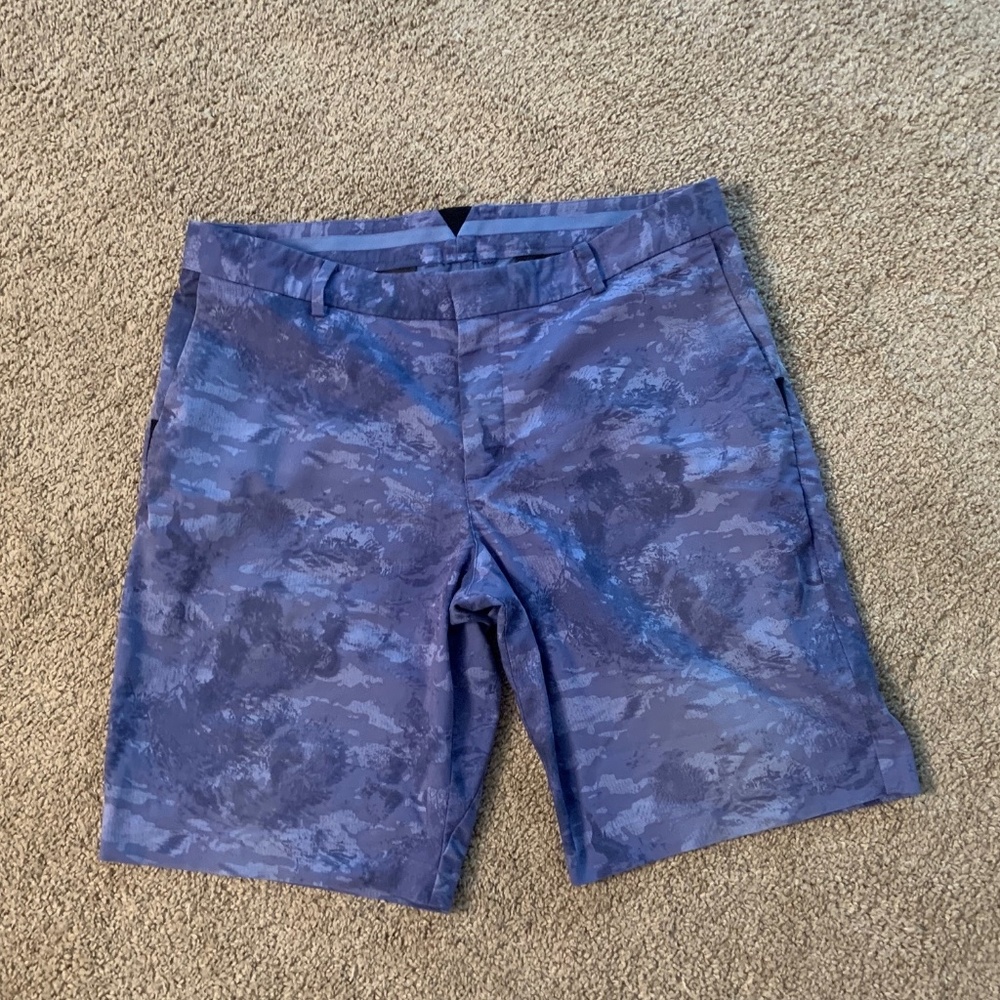 Men's Golf Shorts Nike Tour Performance Hybrid Modern Fit Dry Camo Blue size 34